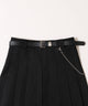 ベルト付きプリーツスカート