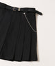 ベルト付きプリーツスカート