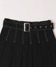 ベルトツキステッチプリーツスカート