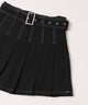 ベルトツキステッチプリーツスカート