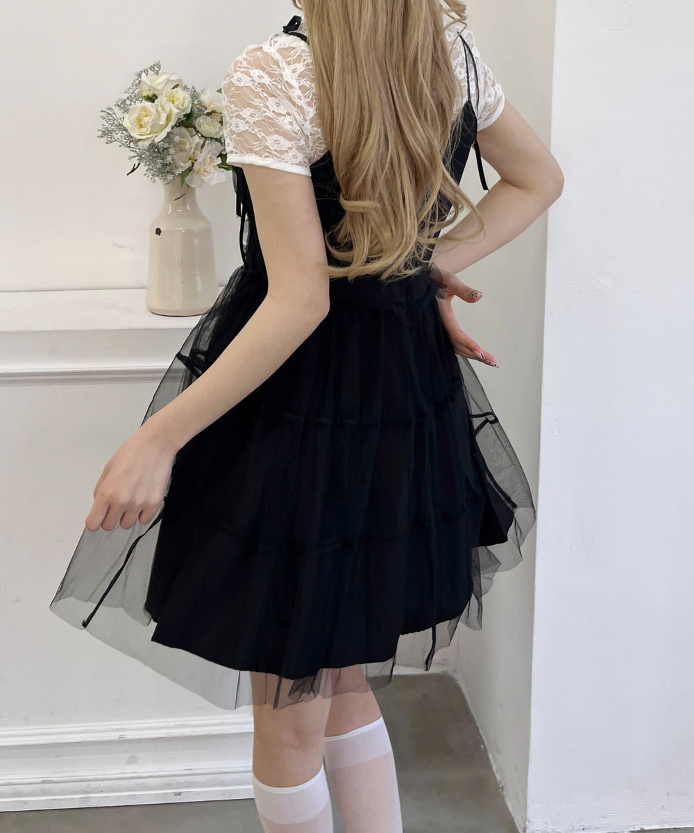 ボリュームチュールキャミワンピース