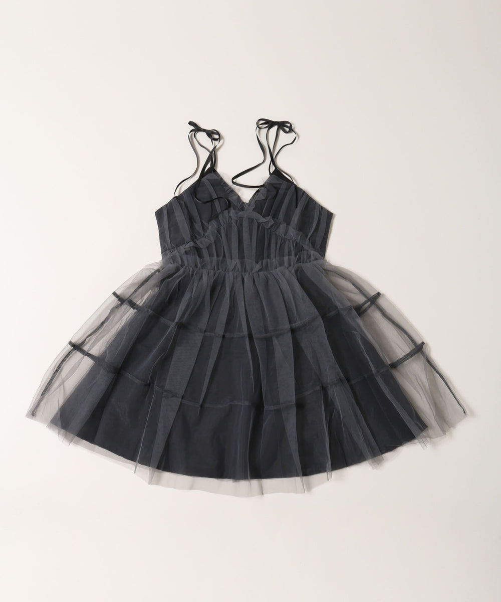 ボリュームチュールキャミワンピース