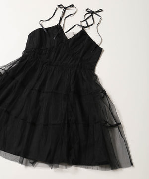 ボリュームチュールキャミワンピース