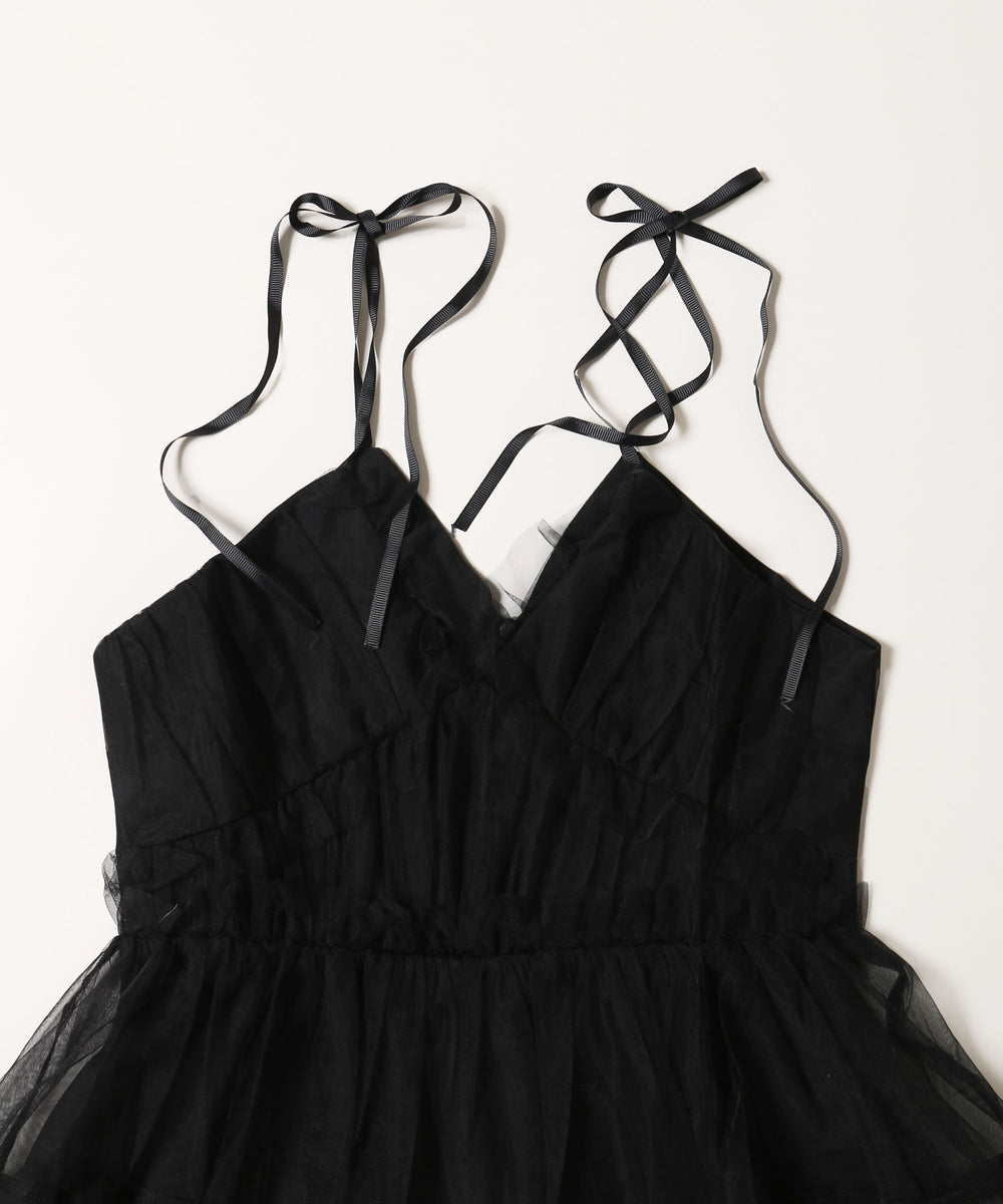 ボリュームチュールキャミワンピース