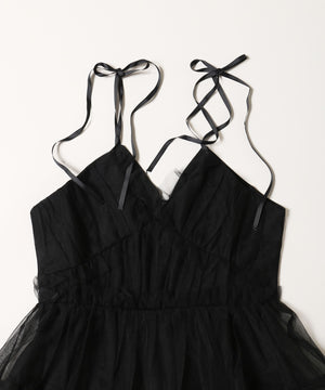 ボリュームチュールキャミワンピース