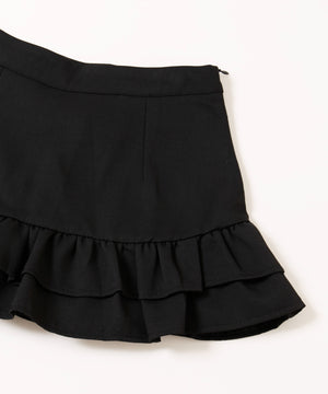 2段ミニフリルミニスカート