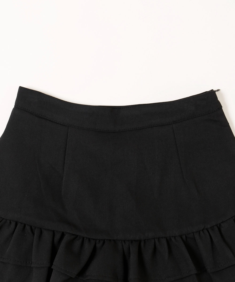 2段ミニフリルミニスカート