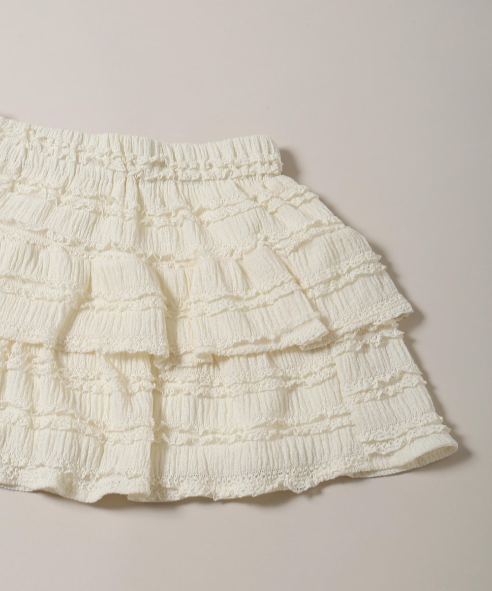 フリルティアードミニスカート