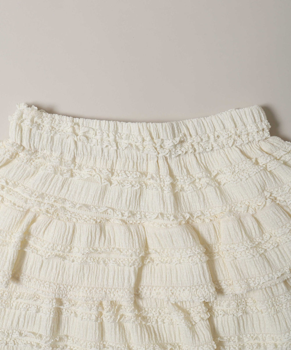 フリルティアードミニスカート