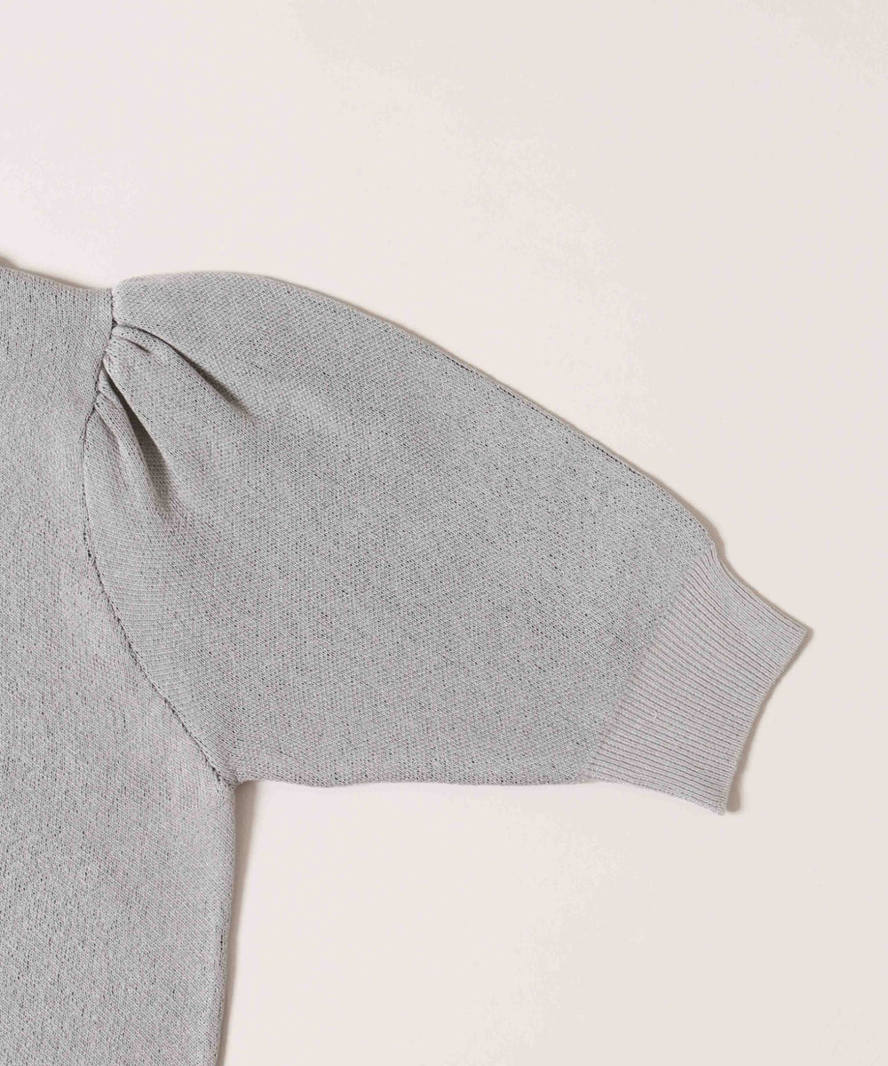 パフスリーブリボンニット