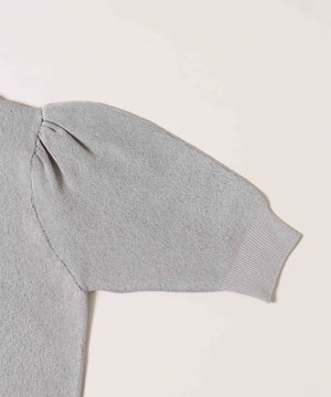 パフスリーブリボンニット