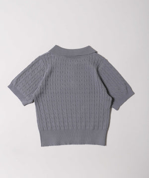 襟付きケーブルコンパクトニット