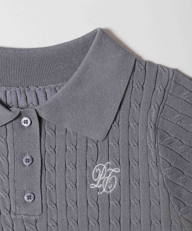 襟付きケーブルコンパクトニット