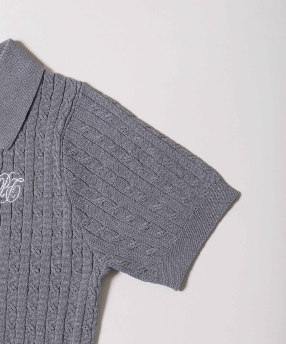 襟付きケーブルコンパクトニット