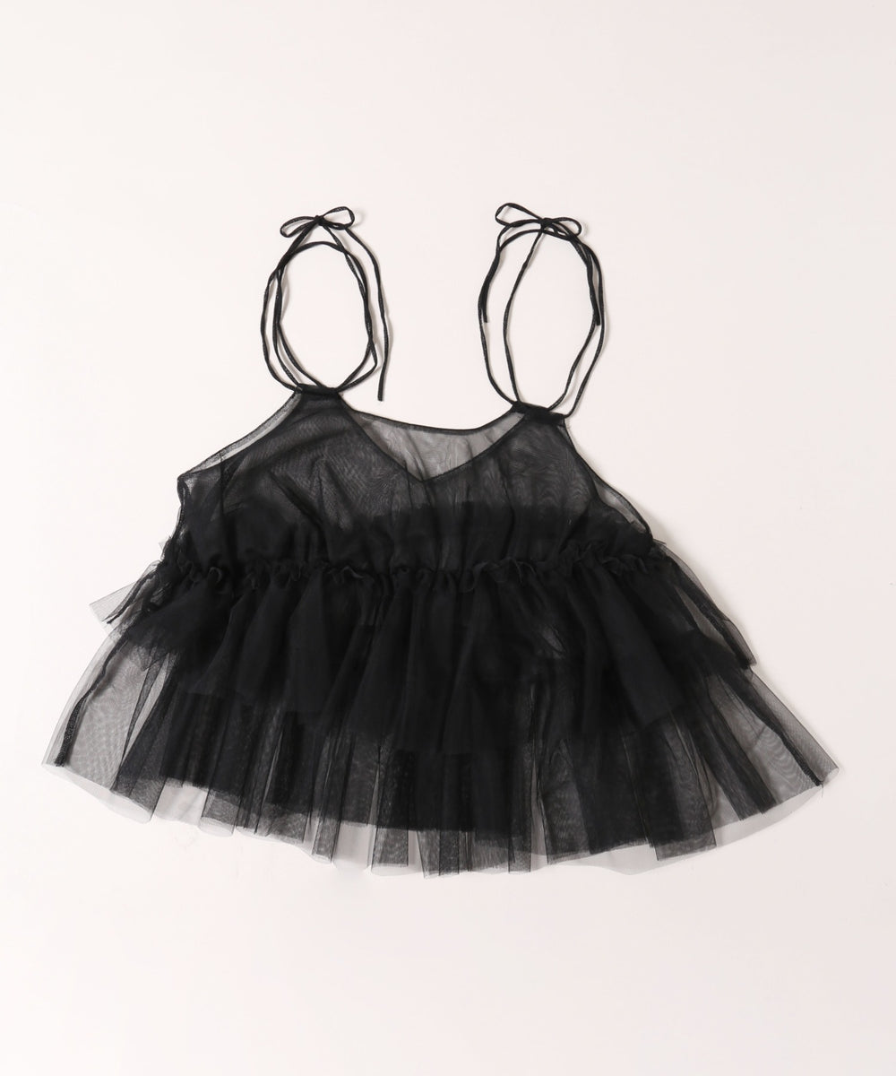 チュールフリルキャミソール