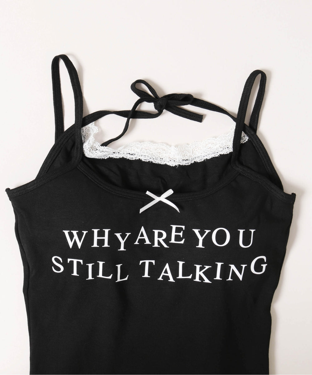 メッセージロゴレイヤードキャミソール