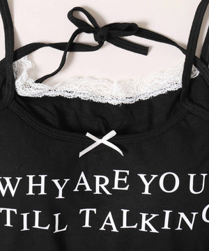 メッセージロゴレイヤードキャミソール