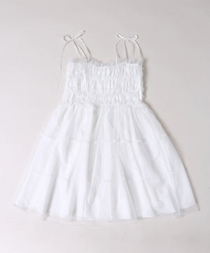 チュールギャザーミニワンピース