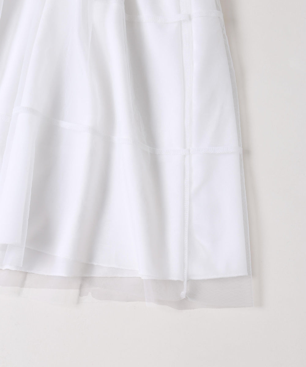 チュールギャザーミニワンピース