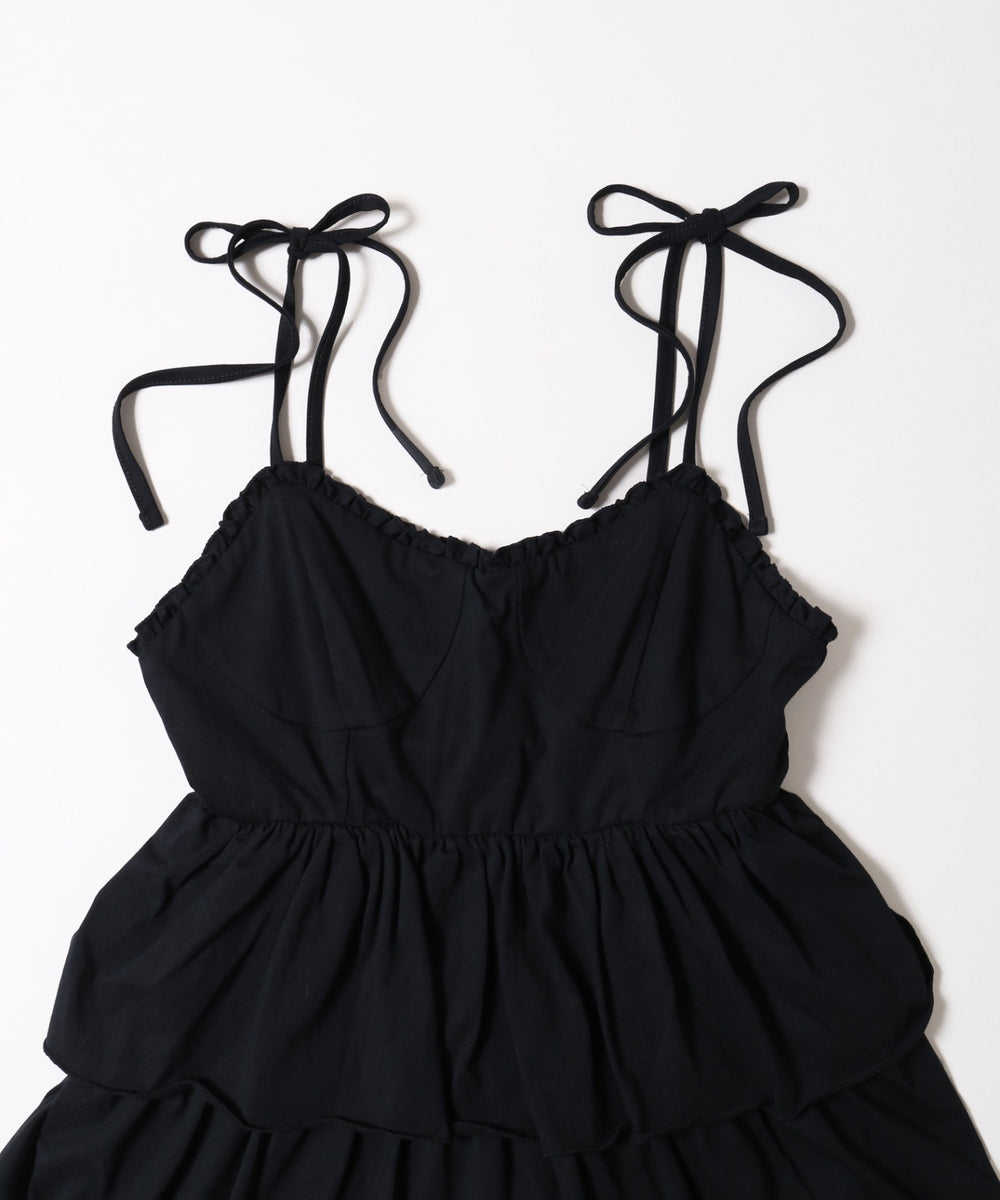 ティアードビスチェキャミワンピース