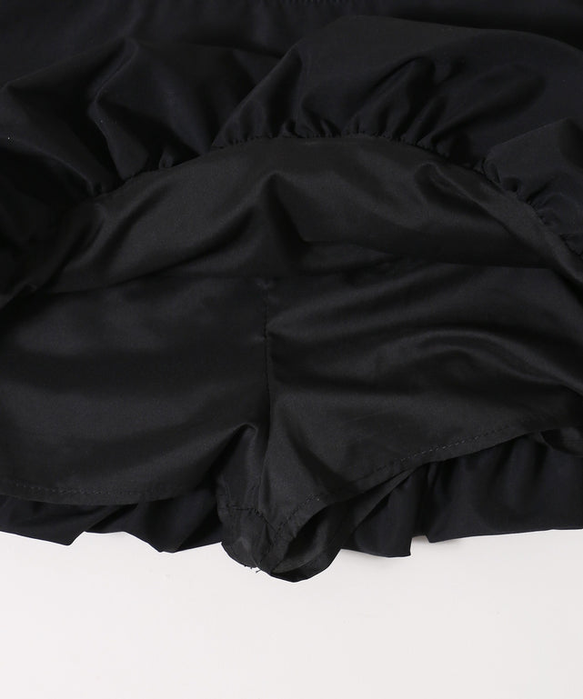 フリルウエストバルーンミニスカート