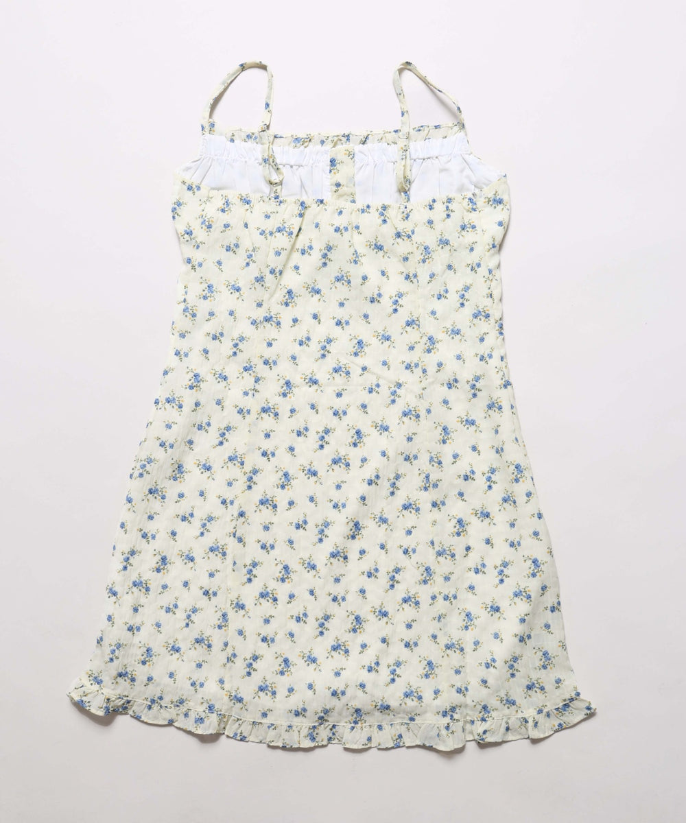 フラワーワッシャーキャミワンピース