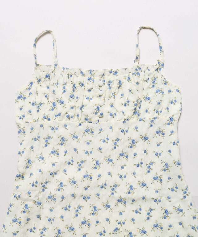 フラワーワッシャーキャミワンピース