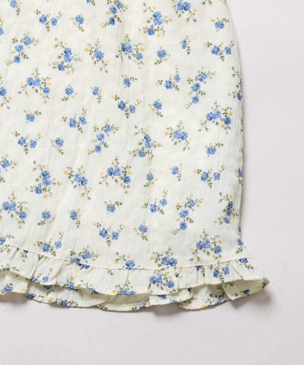 フラワーワッシャーキャミワンピース