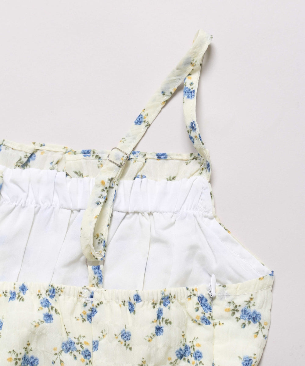 フラワーワッシャーキャミワンピース