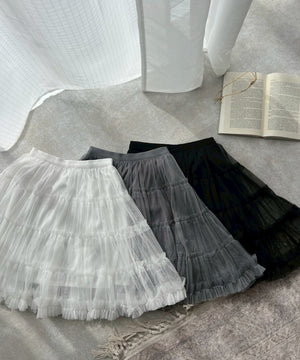 チュールミニスカート