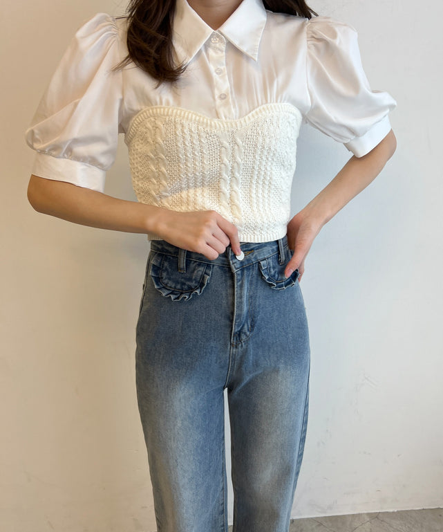 ホワイトアイボリー モデル：160㎝ F着用