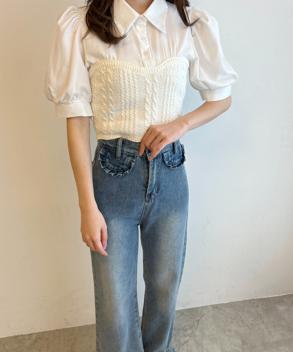 ホワイトアイボリー モデル：160㎝ F着用