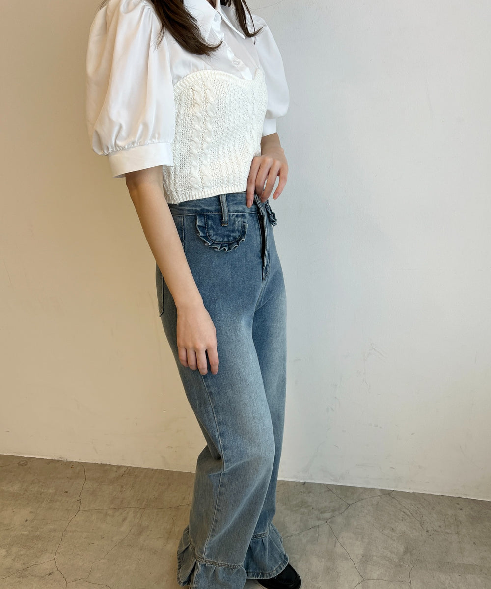 ホワイトアイボリー モデル：160㎝ F着用