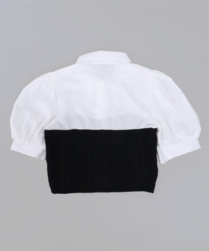 ニットビスチェドッキングシャツ