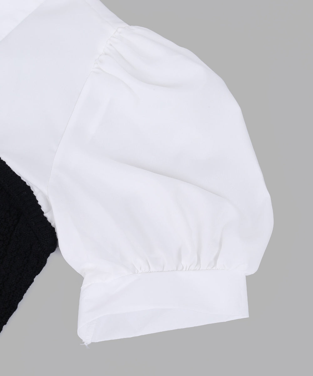 ニットビスチェドッキングシャツ