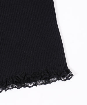 レースパイピング半袖ニッカーディガン