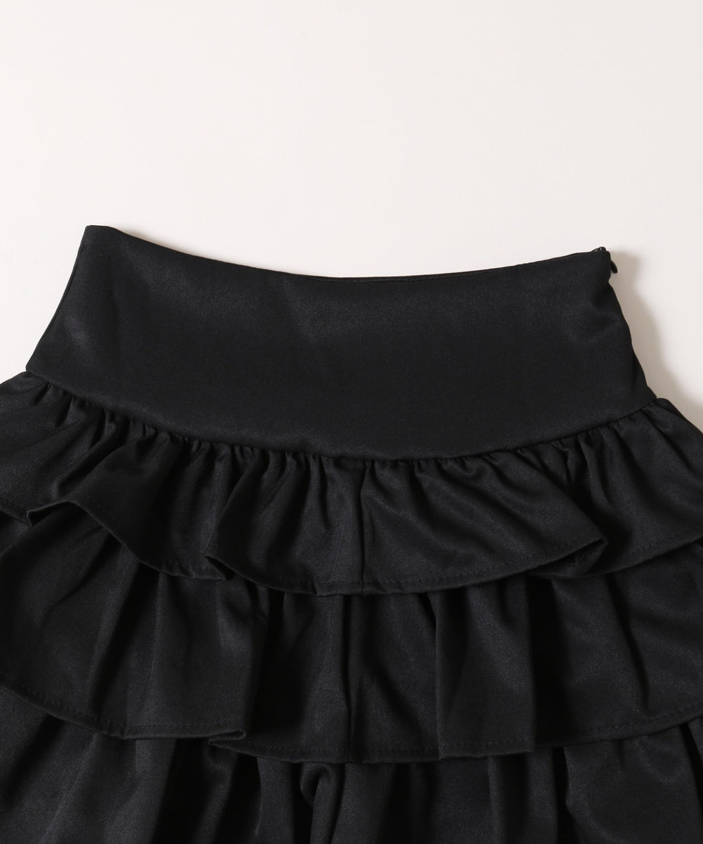 3段フリルミニスカート