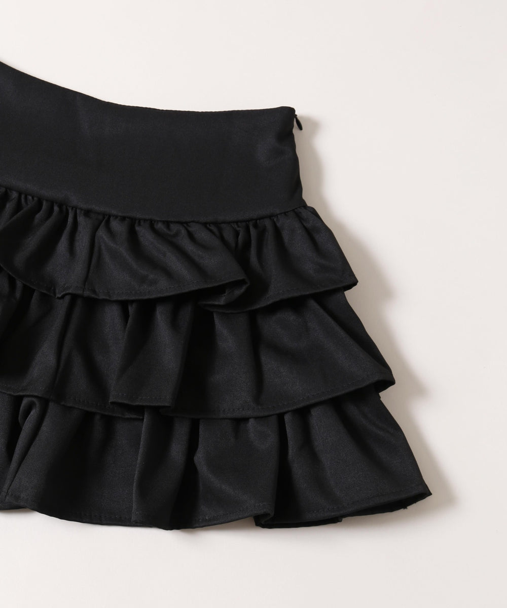3段フリルミニスカート