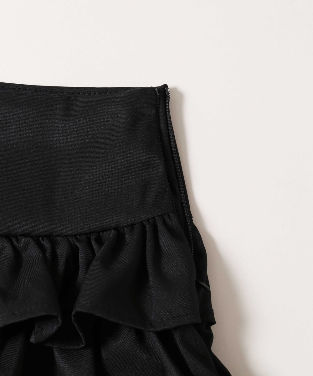 3段フリルミニスカート