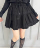 デザインレースギャザースカート/ブラック モデル：160㎝ F着用