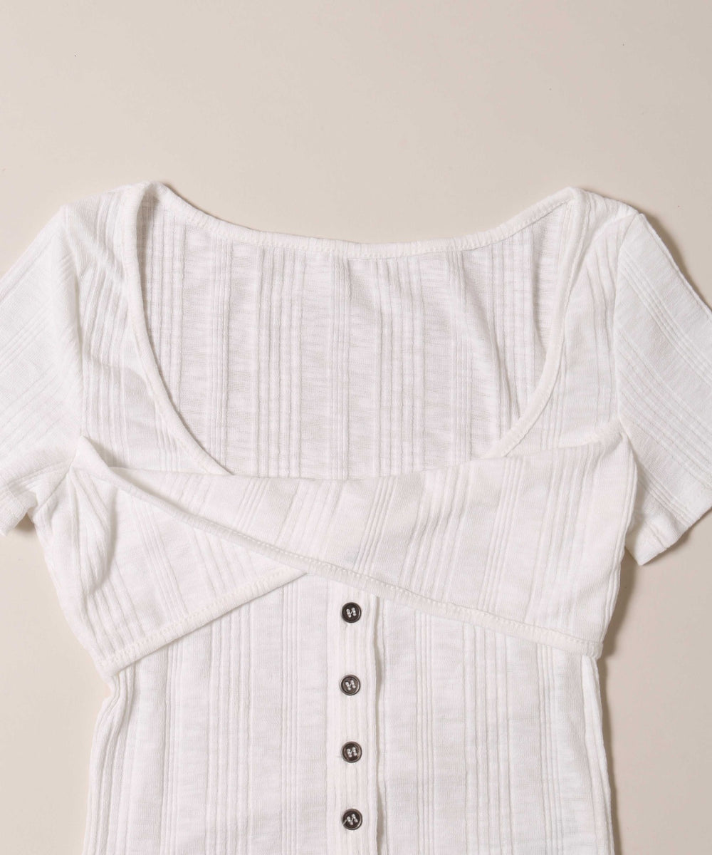 クロスデザインカーデトップス