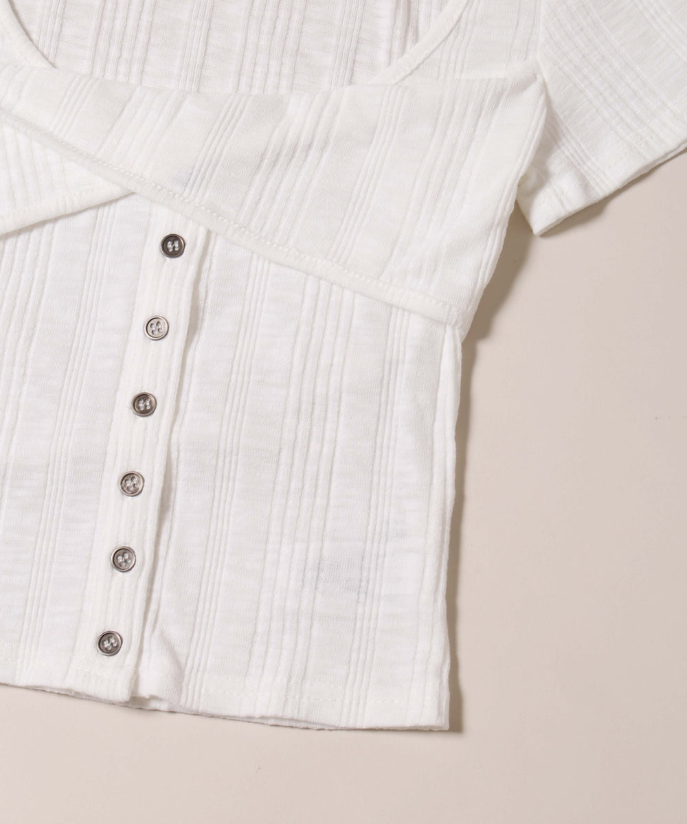 クロスデザインカーデトップス