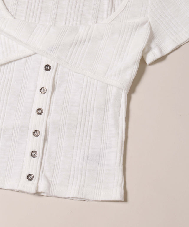 クロスデザインカーデトップス