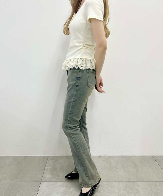 ホワイトアイボリー モデル：160㎝ F着用