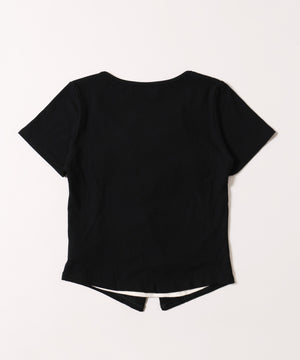 ミニリボンデザインホルターネックTシャツ