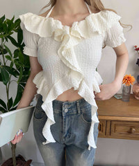 フリルイレヘムデザイントップス