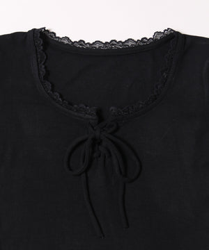 ミニレースアップTシャツ