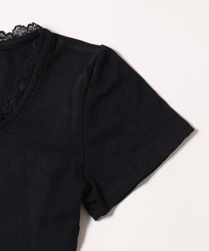 ミニレースアップTシャツ