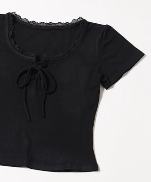 ミニレースアップTシャツ