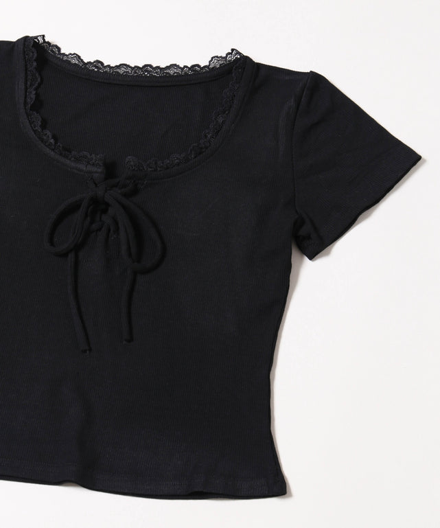 ミニレースアップTシャツ